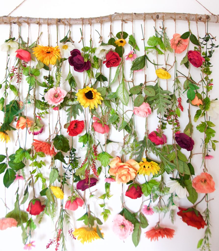 floral wall hanging DIY wall art 4