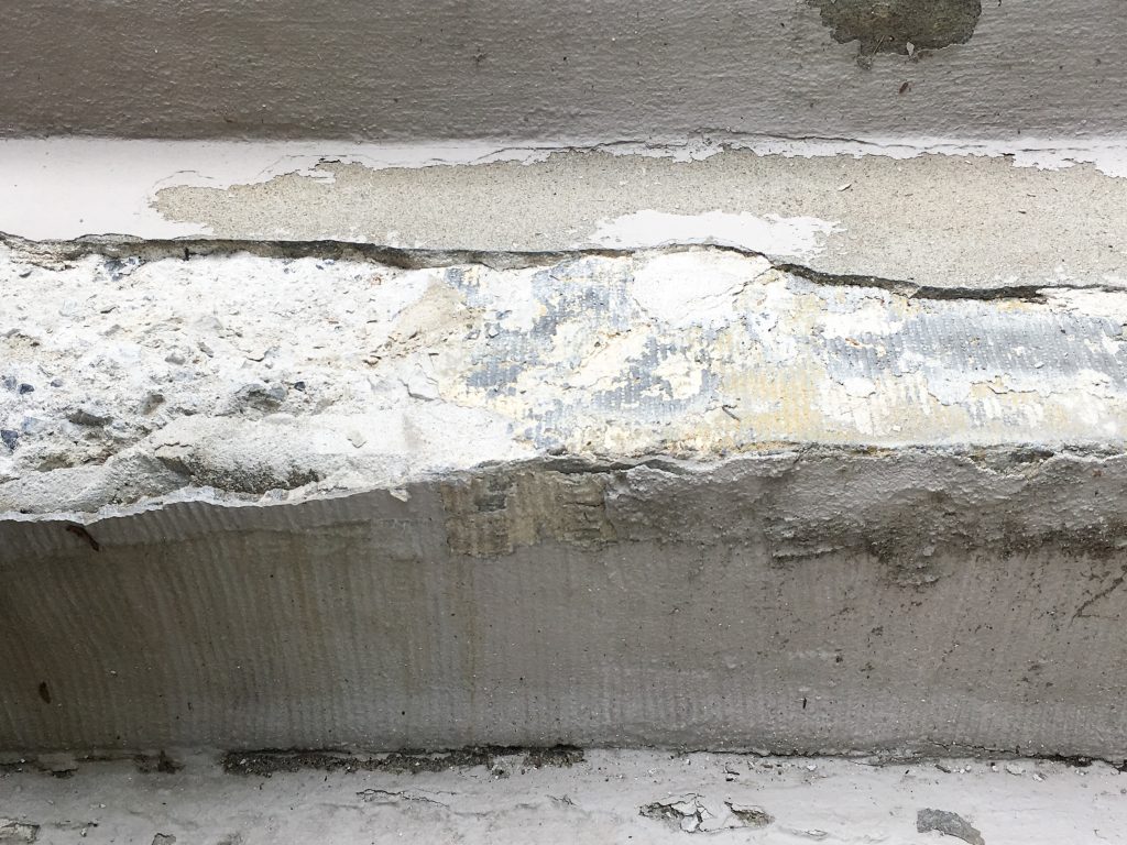 concrete step stair repair DIY before