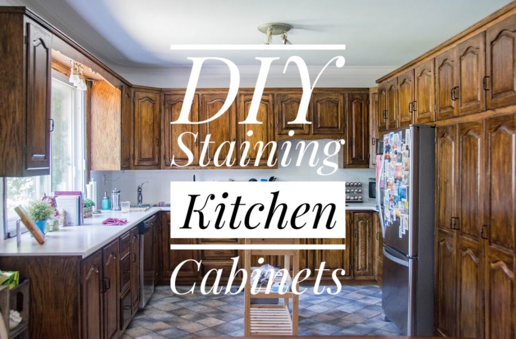 Diy Staining Oak Cabinets Eclectic Spark, How To Clean Stained Oak Cabinets