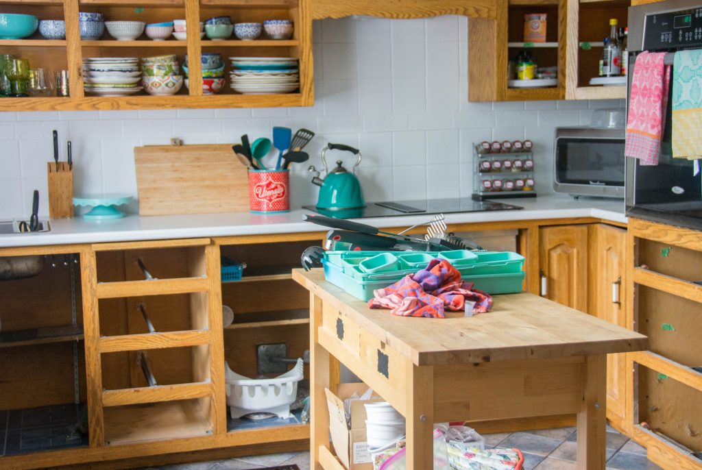 Diy Staining Oak Cabinets Eclectic Spark