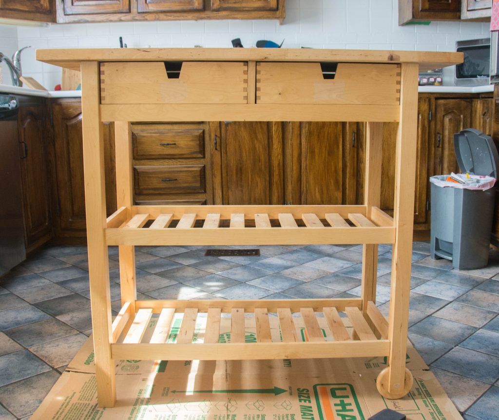 Refinishing An Ikea Kitchen Island Eclectic Spark