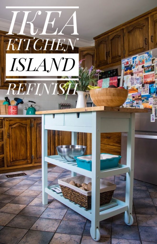 IKEA FORHOJA kitchen island refinish remodel