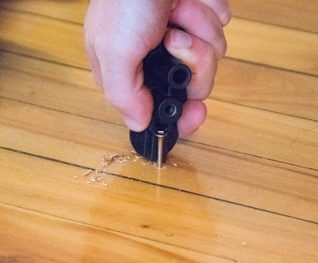 break off screw top DIY fix squeaky floor Montreal lifestyle blog