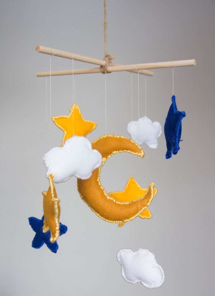 felt 3D night sky moon star clouds Montreal lifestyle blog 2