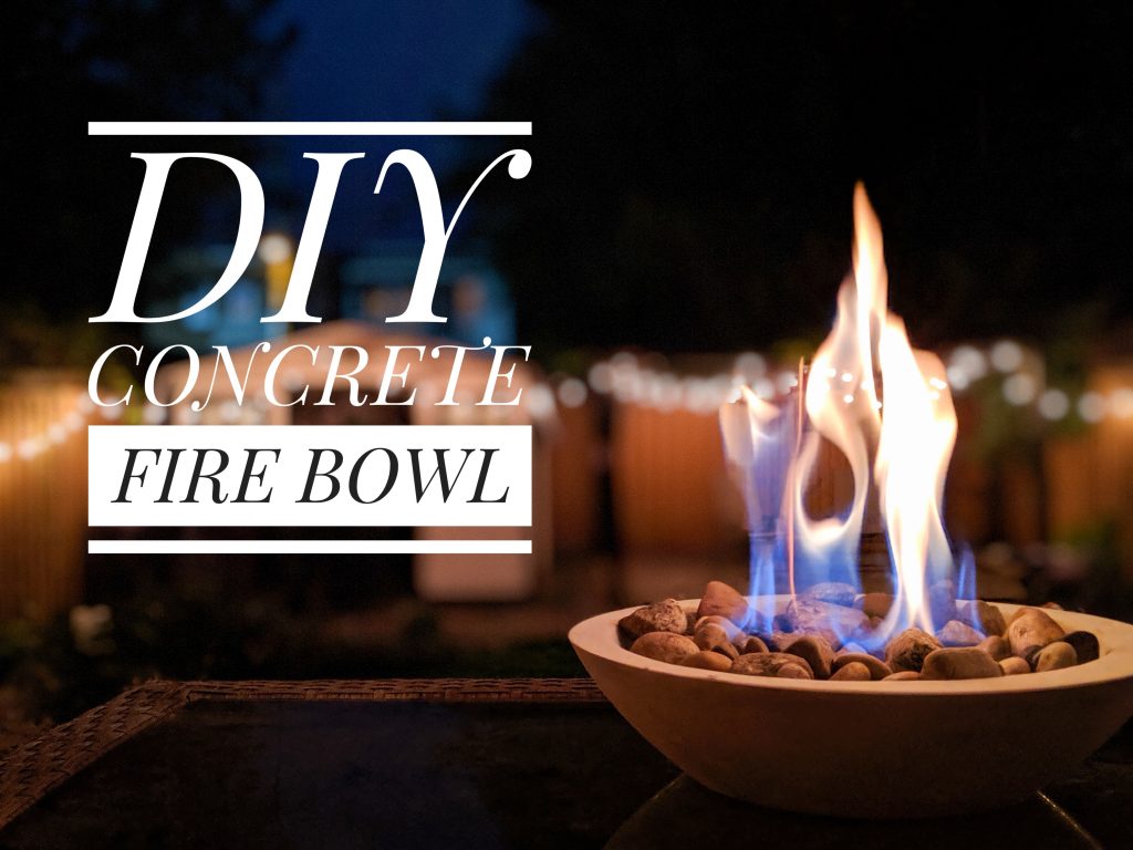 night time DIY concrete fire bowl Montreal lifestyle beauty fashion blog 2