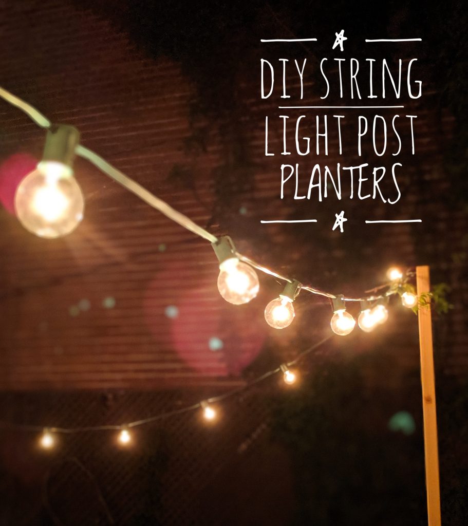 DIY string light concrete planter posts Montreal lifestyle beauty fashion blog 1