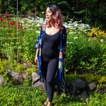 unitard floral kimono mom outfit Montreal fashion beauty lifestyle blog