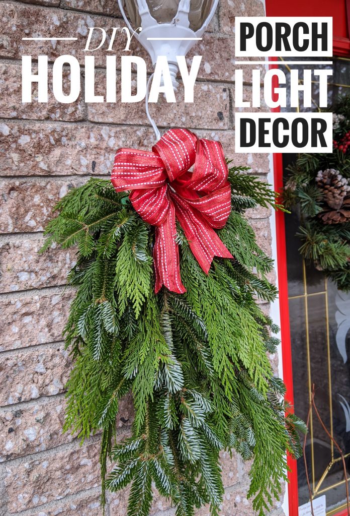 DIY holiday christmas porch light decor Montreal lifestyle fashion beauty blog