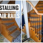 vintage-inspired metal baluster wooden stair railing installation remodel renovation Montreal lifestyle fashion beauty blog