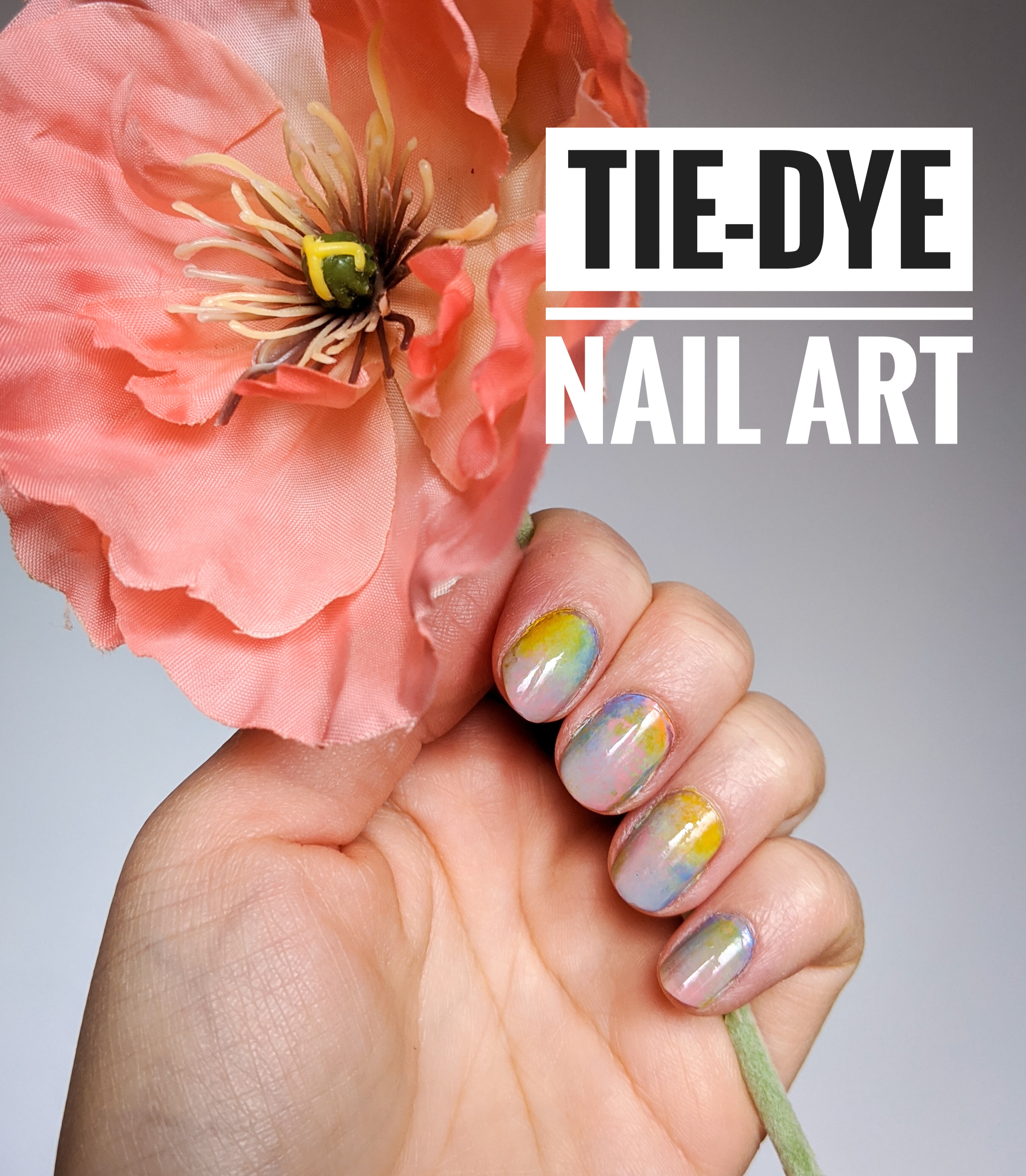 tie dye nails | Tie dye nails, Neon nails, Rainbow nails