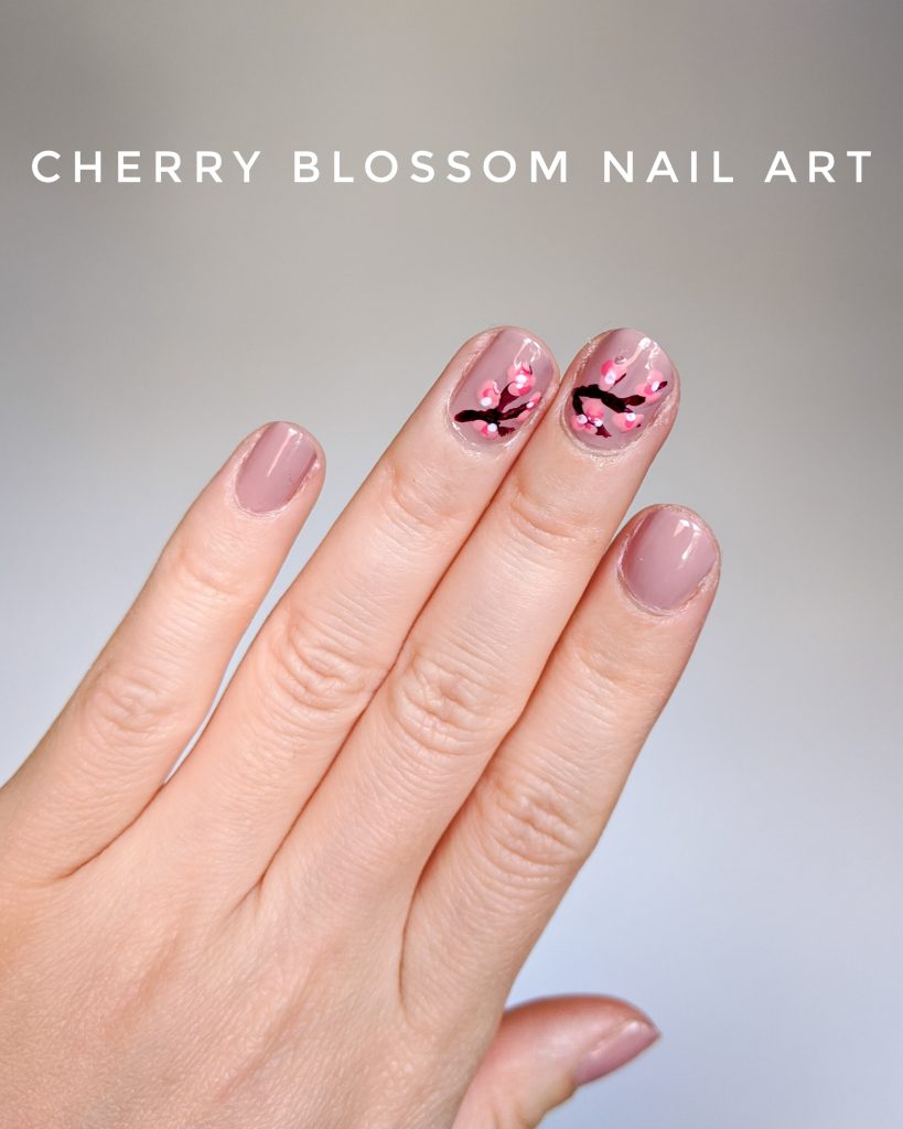 cherry blossom nail art DIY mani Montreal beauty fashion lifestyle blog 2