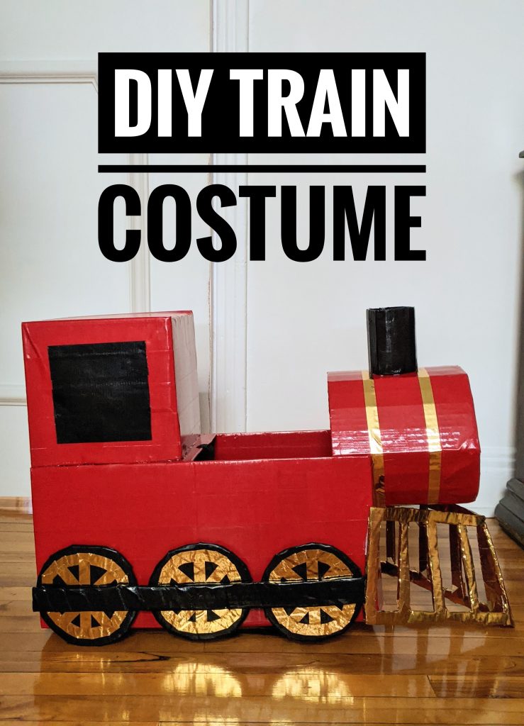 DIY toddler train Halloween costume Montreal lifestyle beauty fashion blog 1