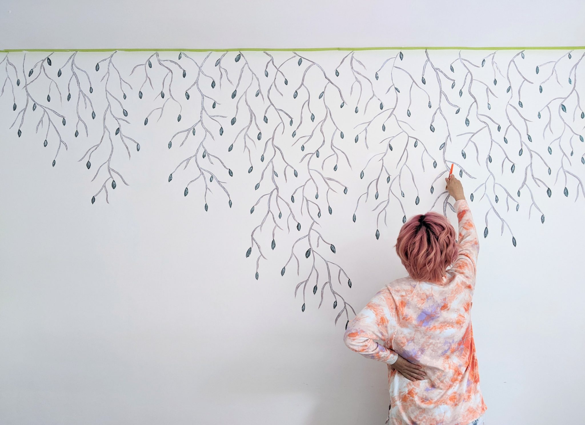 DIY Weeping Willow Mural Eclectic Spark