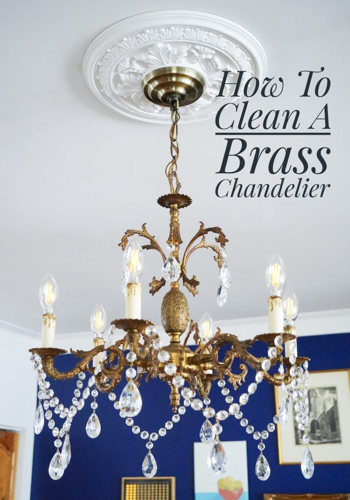 after antique vintage brass chandelier cleaning transformation Montreal lifestyle fashion beauty blog